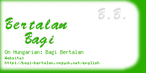 bertalan bagi business card